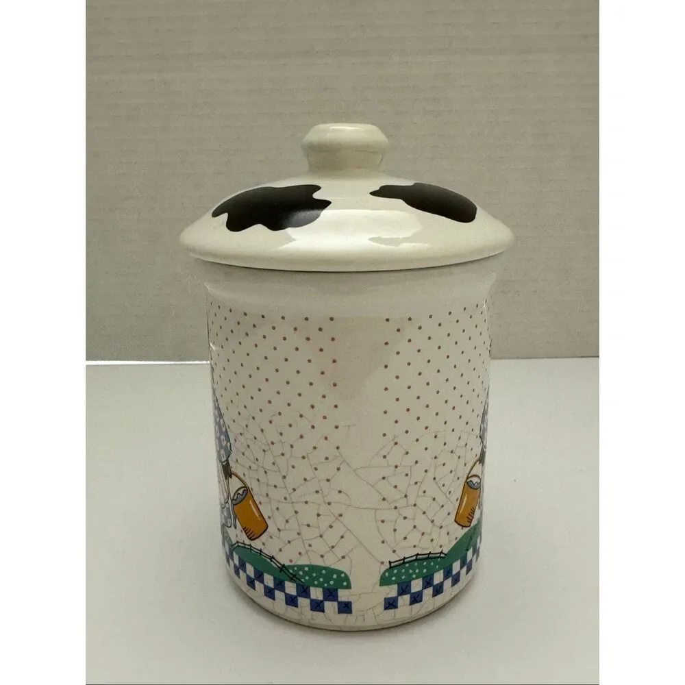 Cowhands by Tabletops Unlimited Country Cow Canister Grandmacore Cottagecore REA